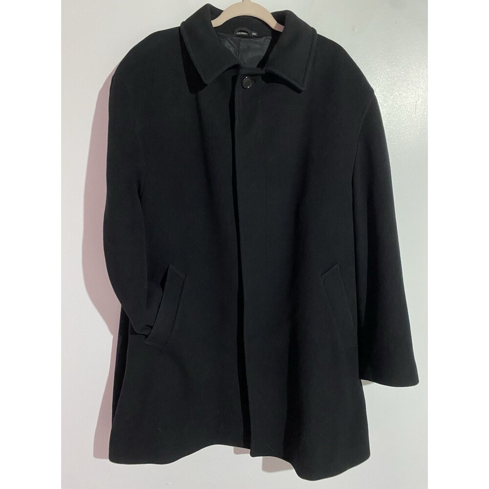 Vtg Ralph‎ Lauren Overcoat Mens XL-2X? Black Wool Cashmere Blend? Business